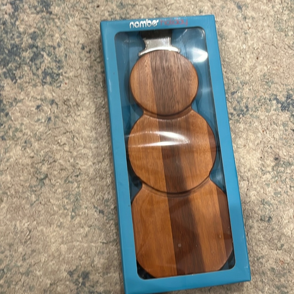 Nambe Snowman Cheese Board